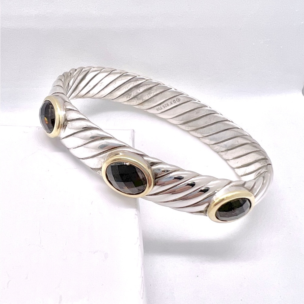 David Yurman Renaissance Three Stone Sculpted Bracelet